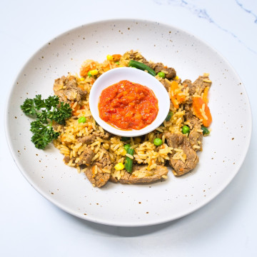 Steak Veggies Rice Bowl