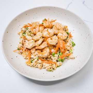 Shrimp with Chickpeas Pasta Salad