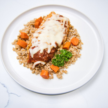 Chicken Parmesan with Whole-Grain Farro