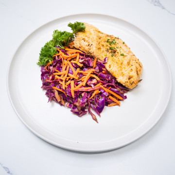Grilled Chicken Breast Red Cabbage Salad
